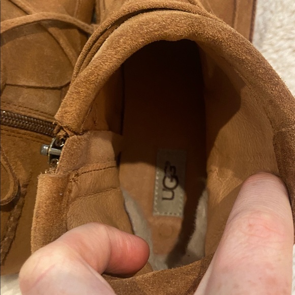 UGG Reid Moc Booties — Women’s Size 8.5, Chestnut Suede - Picture 10 of 10